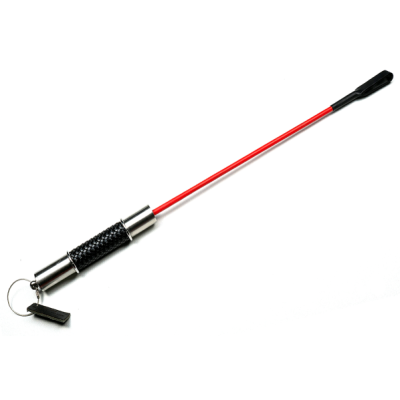 Riding Crop Rubber Red 65 cm